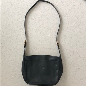 Longchamp Pebble Leather Purse - Navy